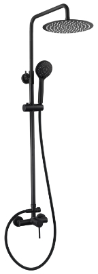 Picture of Shower faucet Vento Verona with top and hand shower black