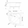 Изображение Душевой поддон SCHAEDLER Standart L , 80x80x41, R55, акриловый