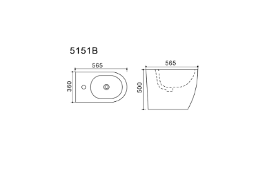Picture of Bidet Vento Hugge floor mounted