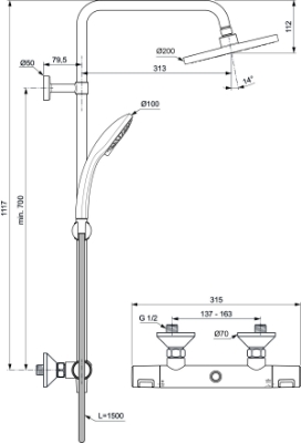 Picture of Termostat CERATHERM T25 IdealStandard