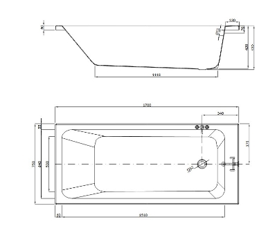 Изображение Ванна Blissa 170X75 #S